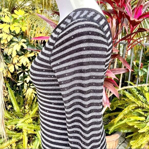 Express Sequin Striped Dress - Picture 5 of 8